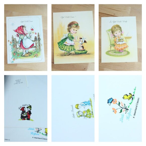Set of 12: Vintage Greeting Cards/Little Children Designs - Picture 2 of 3
